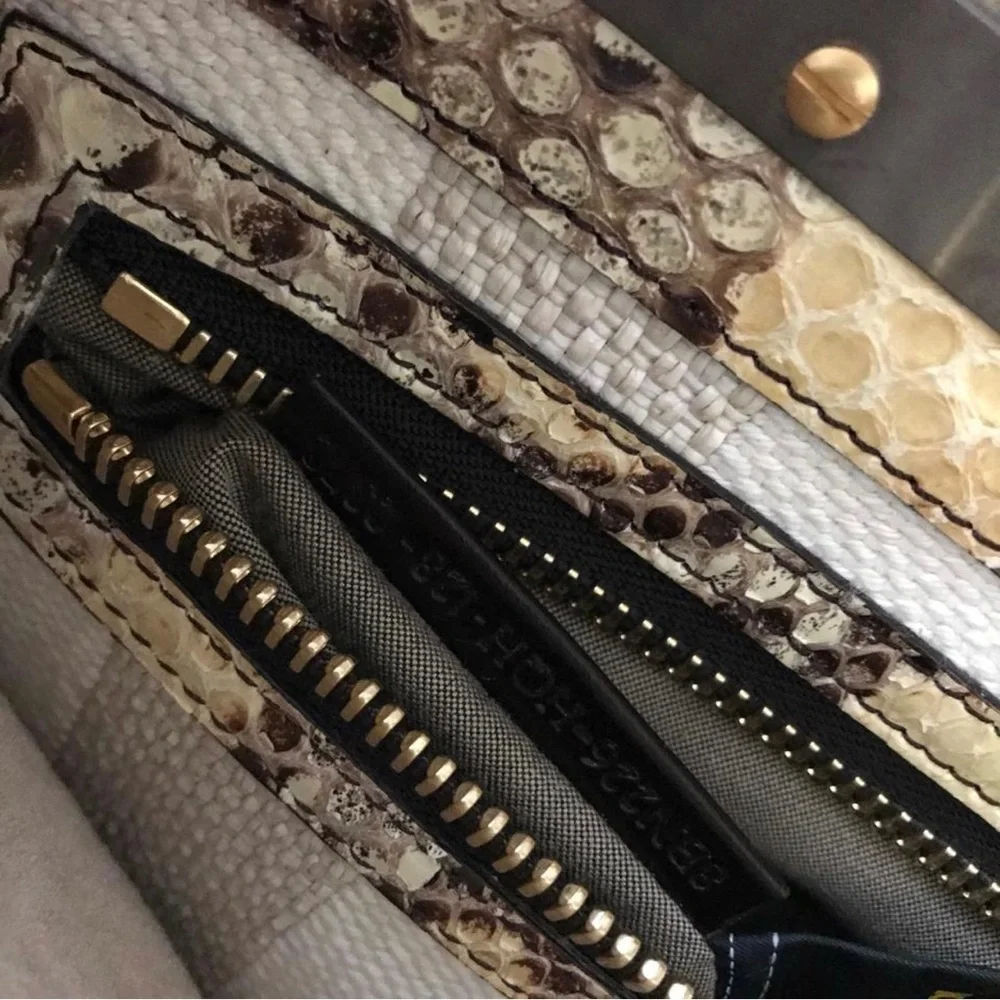 Fendi python peekaboo handle bag crossbody